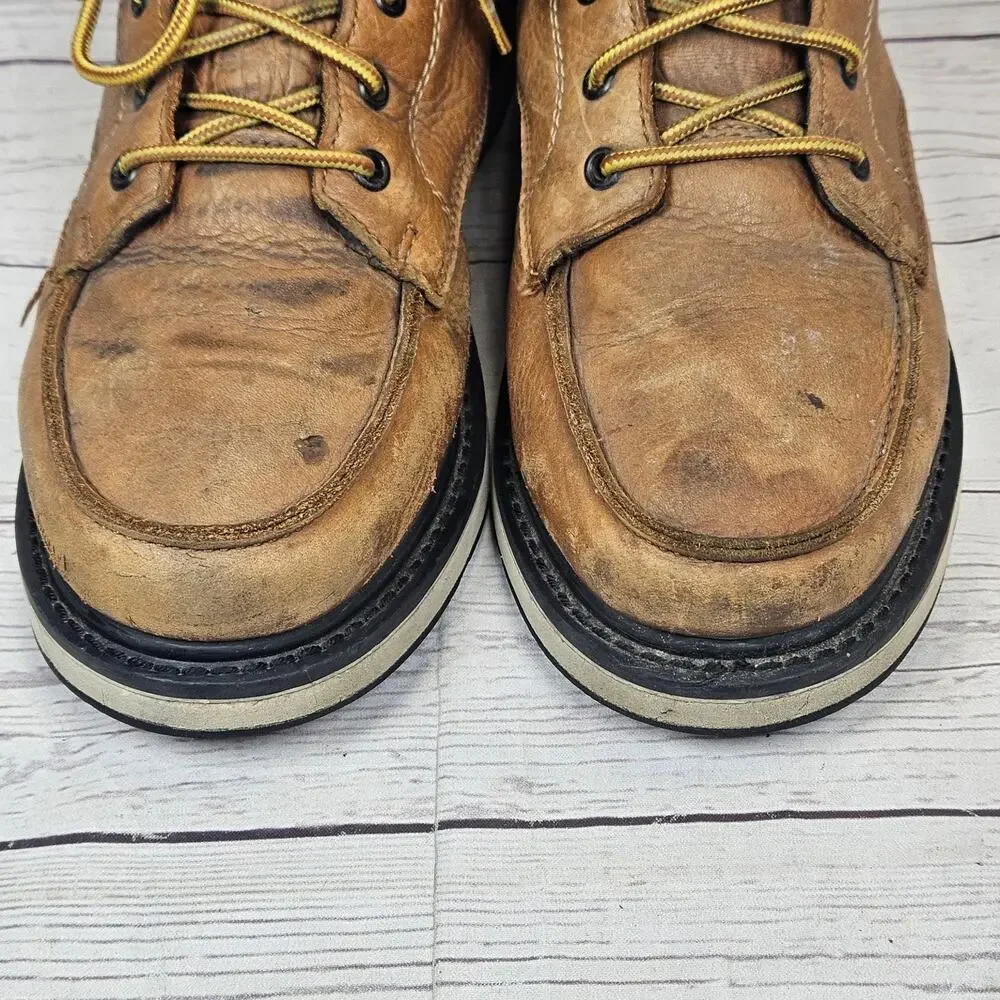 Duluth Trading Co. Wedgestone Spike Men's Brown Leather Boots US 10M Vibram ASTM
